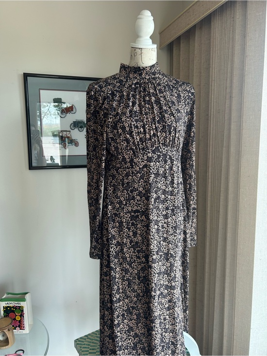 Ever New Dresses & Skirts - Ever New Black Floral High-Neck Long Sleeve Maxi Dress